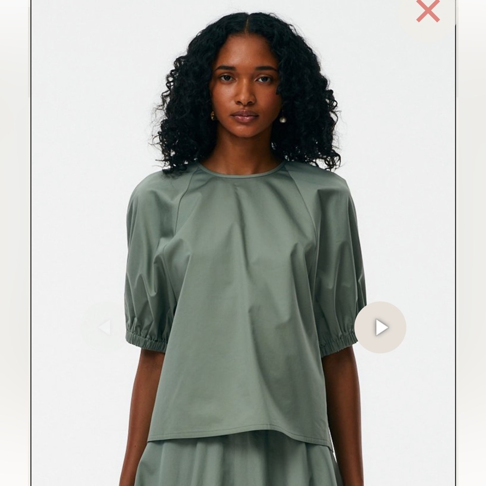 Tibi cotton poplin top in 6